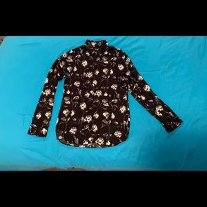 The kooples rose print button up